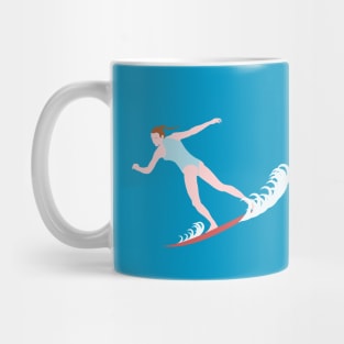 Surfing Brunette Mug